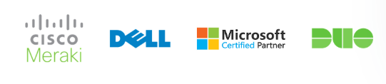 Cisco Meraki, Dell, Microsoft Certified Partner, and Duo logos